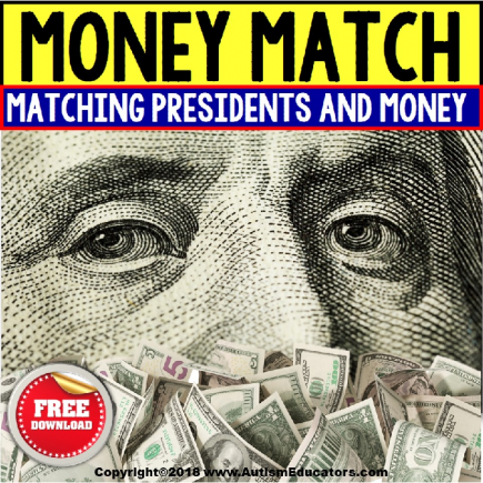President’s Day Money Matching File Folder Activity